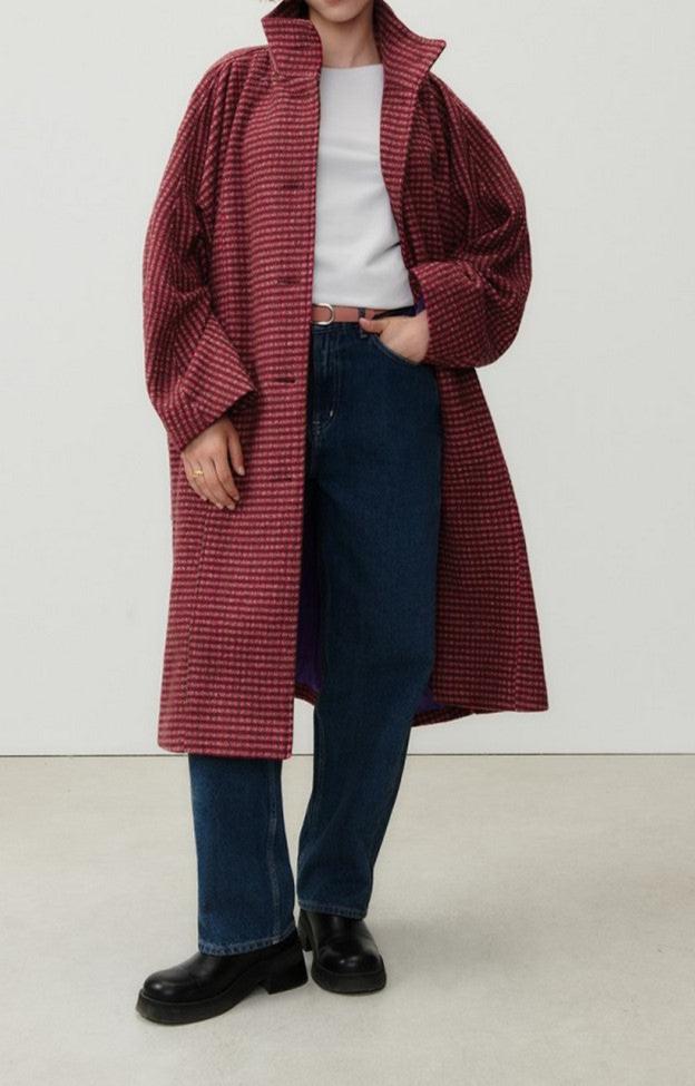 American Vintage - Abrigo Nanbay - Cuadros Tendresse - Mujer