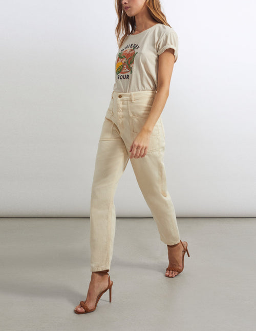 Reiko - Jean Tapered Naomi Color - Milkshake - Femme