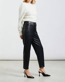 Pantalones de cintura alta Naomi Rock - Negro - Mujer
