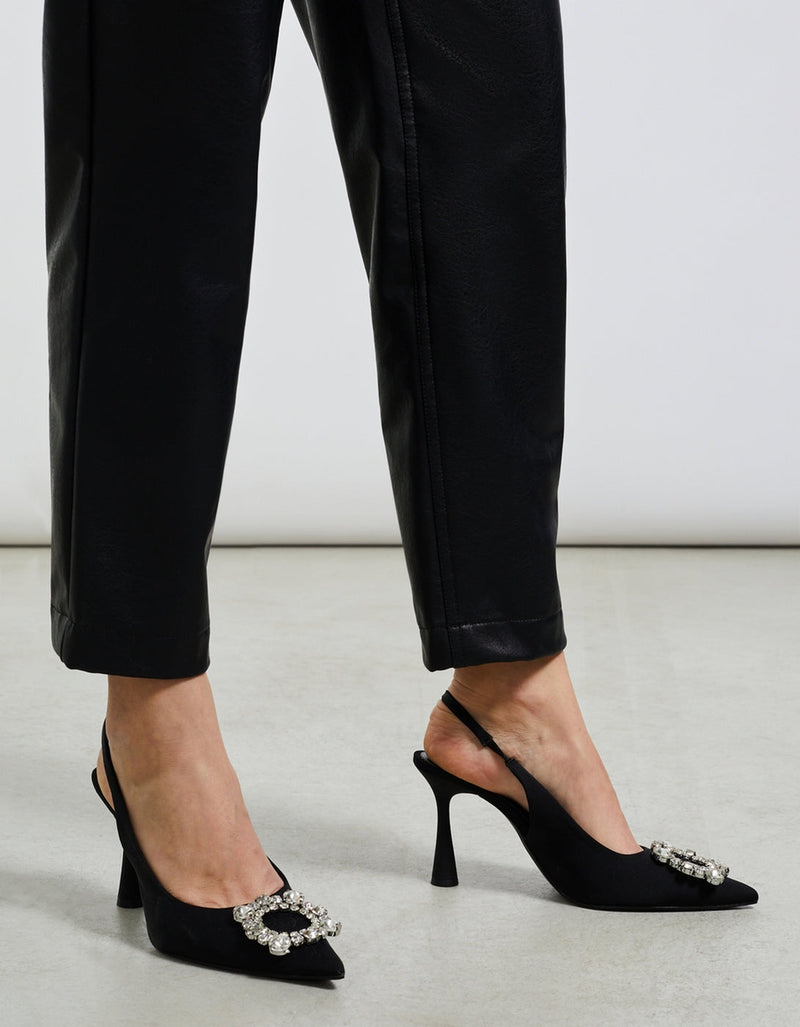 Pantalones de cintura alta Naomi Rock - Negro - Mujer