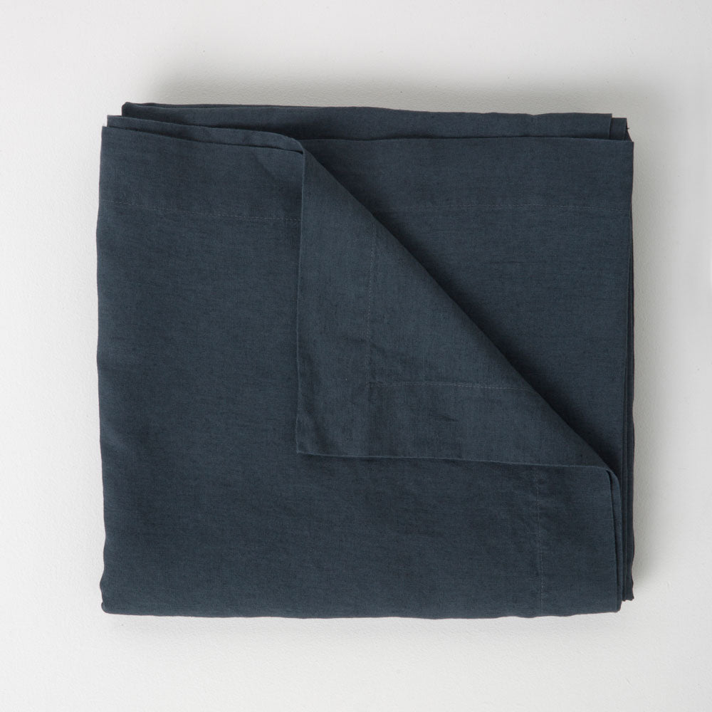 Nappe - En Lin Lavé - Bleu Orage