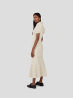 Robe Nas In Fragmented Enameled Lace