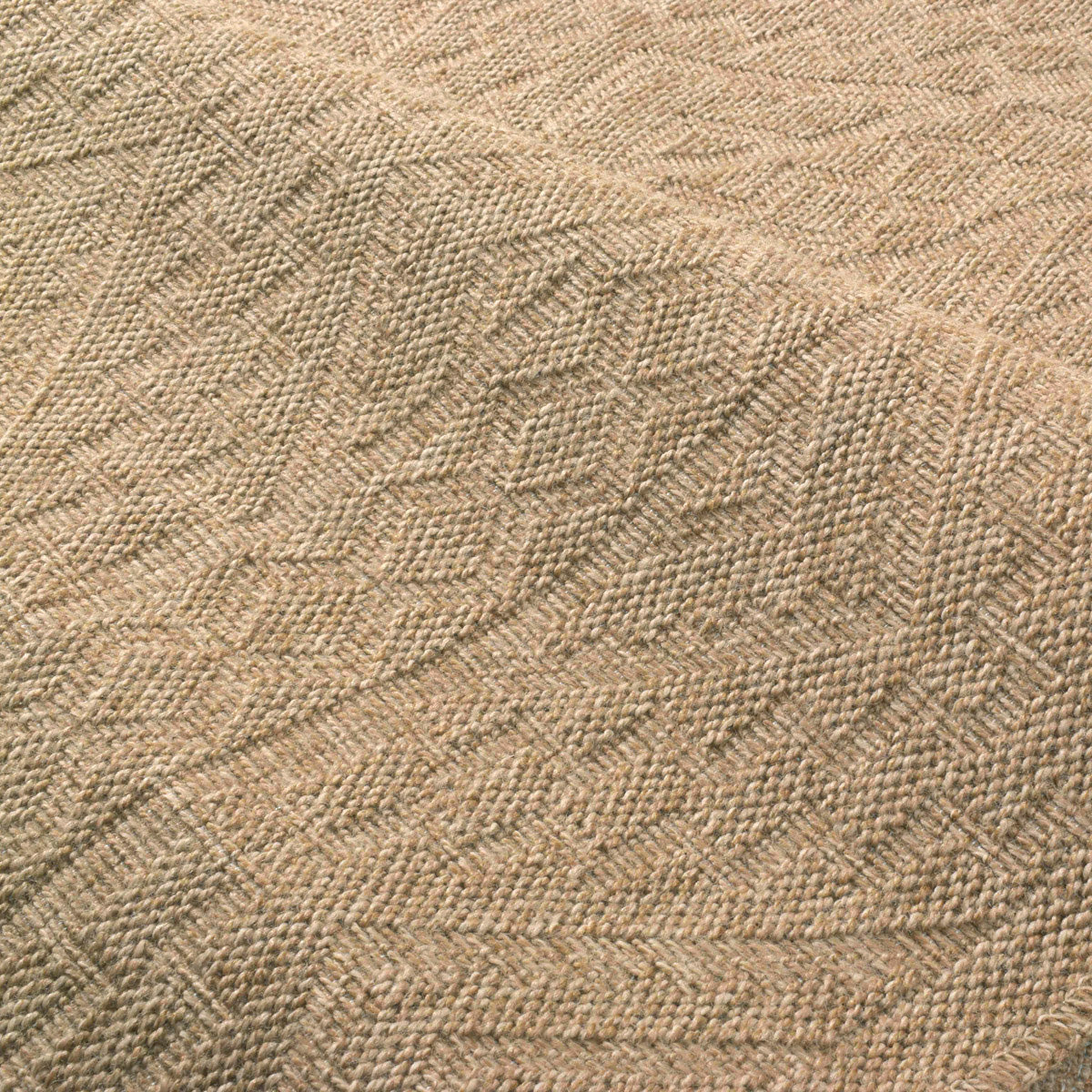 NATURE - Alfombra beige aspecto yute natural con motivos de rombos - NAT8729BEI NATURE