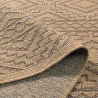 NATURE - Brown natural jute look rug with diamond patterns - NAT8729MAR NATURE