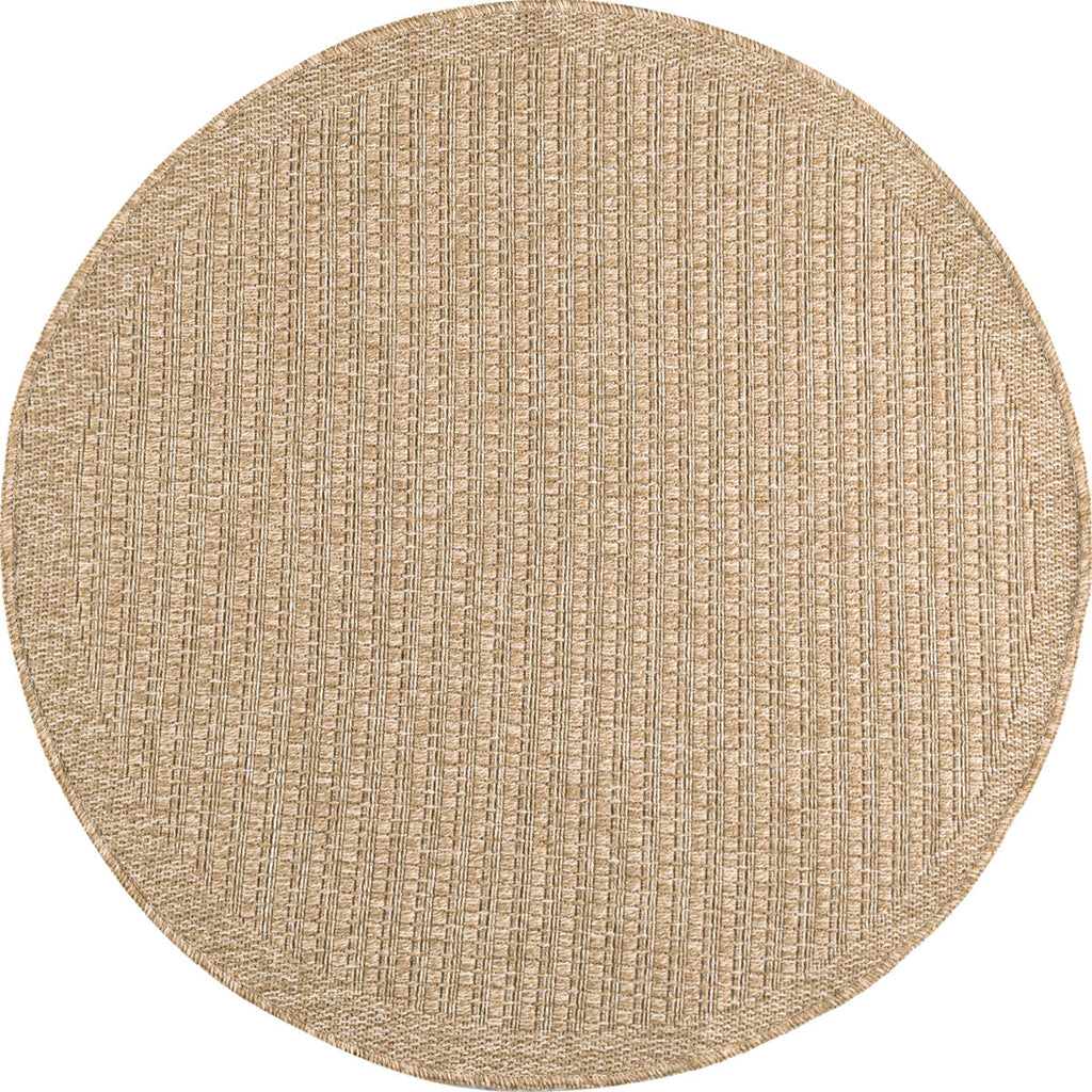Round plain natural jute effect rug: NAT8751BEI NATURE
