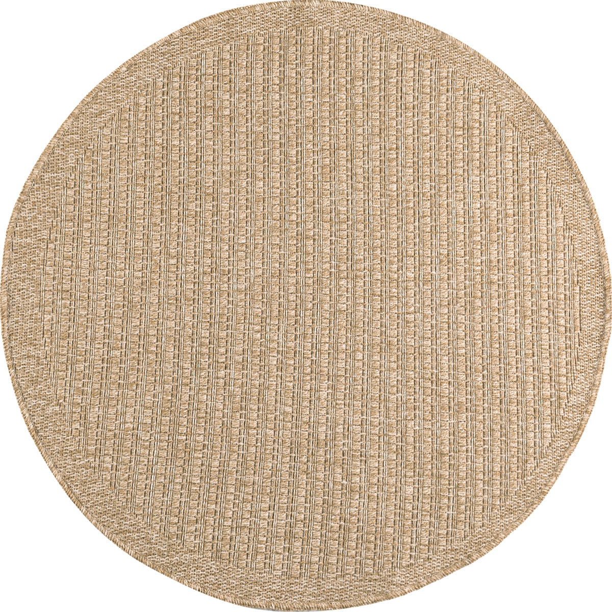 Round plain natural jute effect rug: NAT8751BEI NATURE