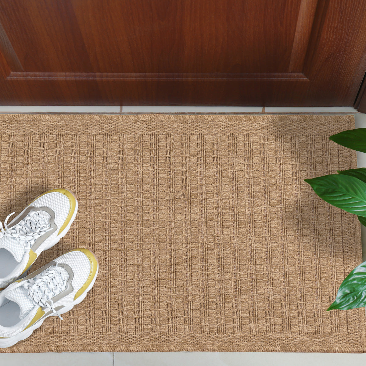 NATURE - Plain beige natural jute effect rug - NAT8751BEI NATURE