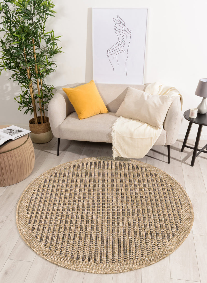 Tapis Aspect Jute - Motif Jute - Marron - Intérieur / Extérieur