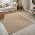 NATURE - Natural jute effect rug with chevron pattern - NAT8753BEI NATURE