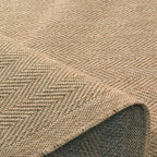NATURE - Natural jute effect rug with chevron pattern - NAT8753BEI NATURE