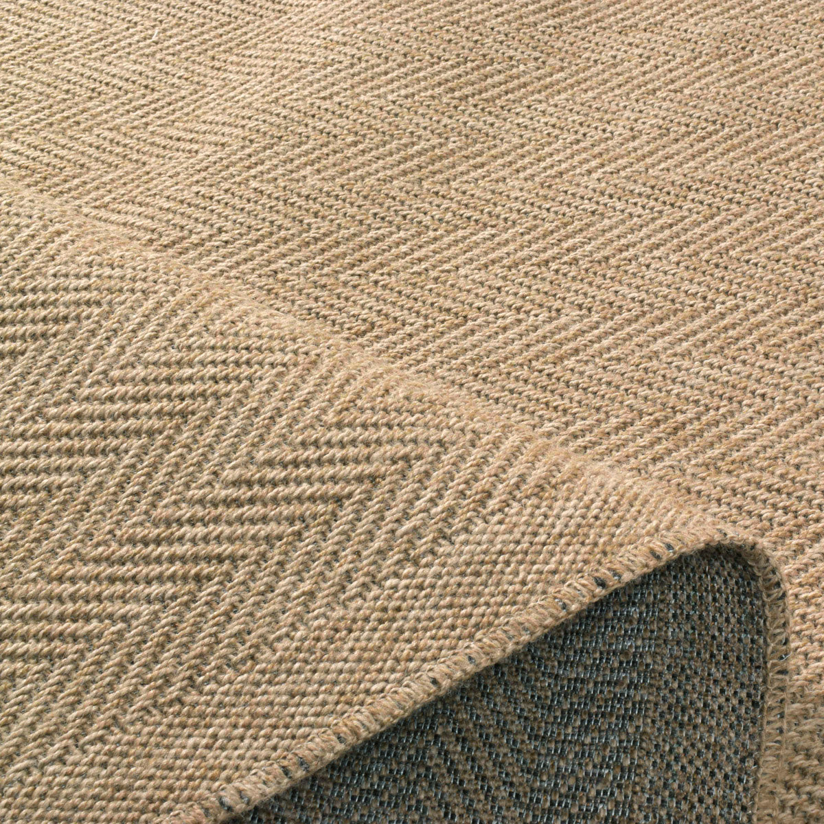 NATURE - Natural jute effect rug with chevron pattern - NAT8753BEI NATURE