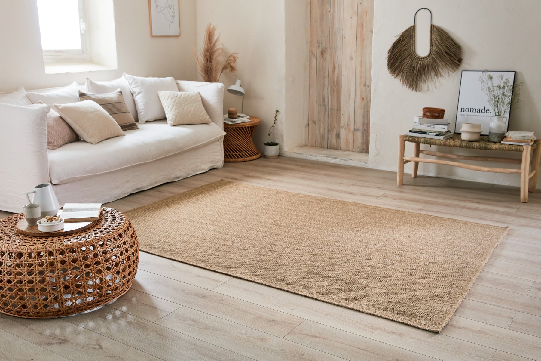 Nature - Tapis D'Intérieur/Extérieur - Polypropylène - Beige