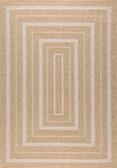 Tapis Aspect Jute - Motif Jute - Blanc - Intérieur / Extérieur