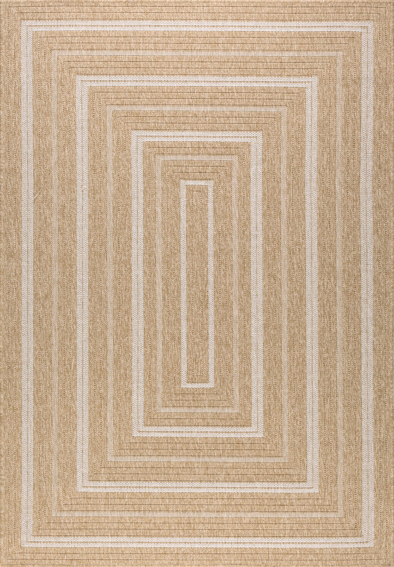 Tapis Aspect Jute - Motif Jute - Blanc - Intérieur / Extérieur