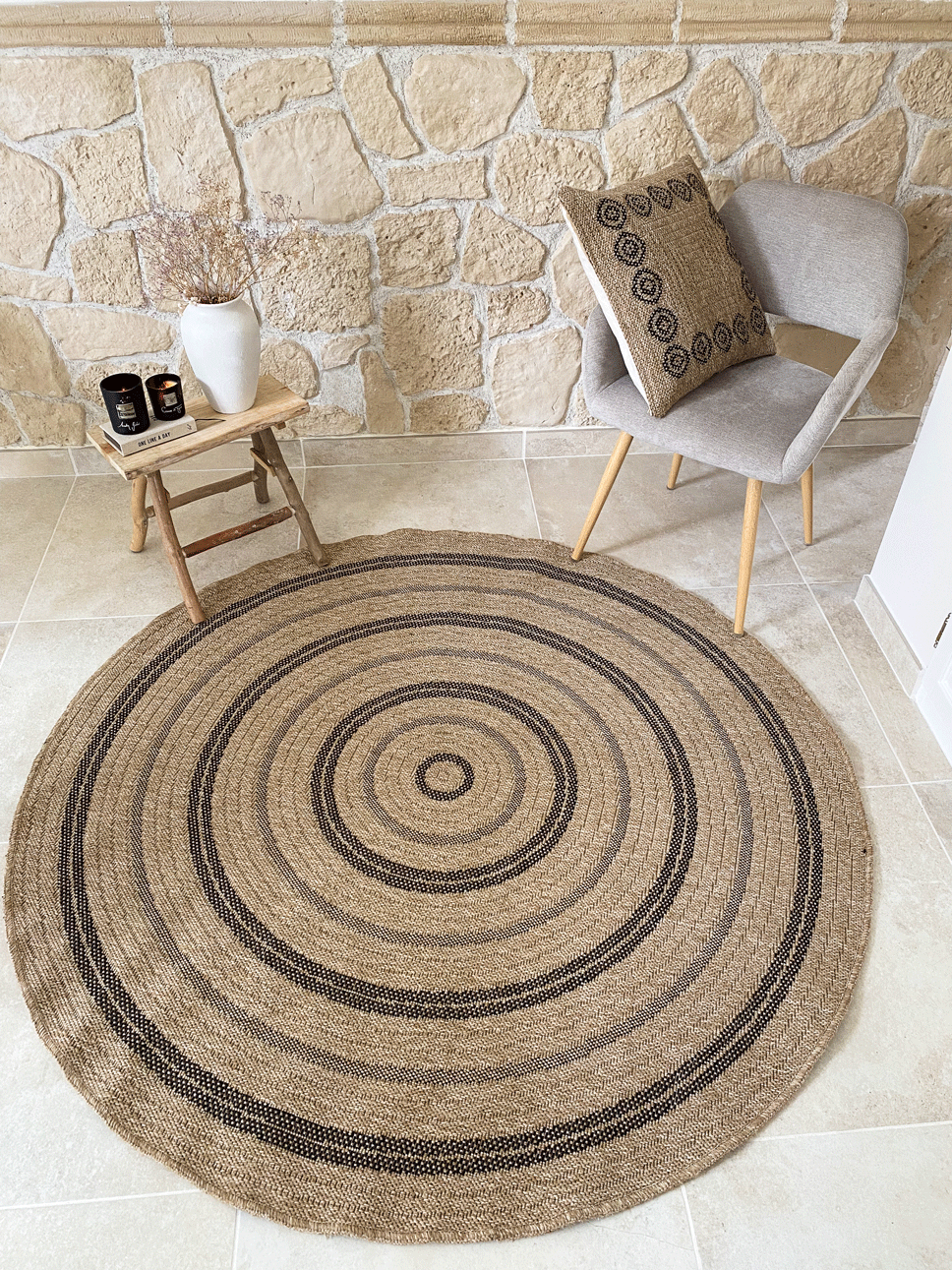 Nature - Tapis D'Intérieur/Extérieur - Polypropylène - Noir