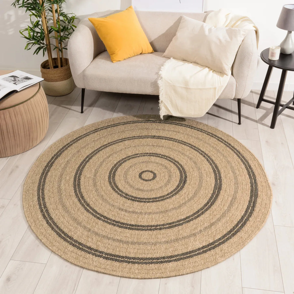 Nature - Tapis D'Intérieur/Extérieur - Polypropylène - Noir