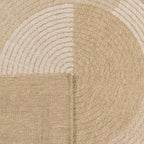 NATURE - Alfombra aspecto yute natural con motivos blancos - NAT8865BLA NATURE
