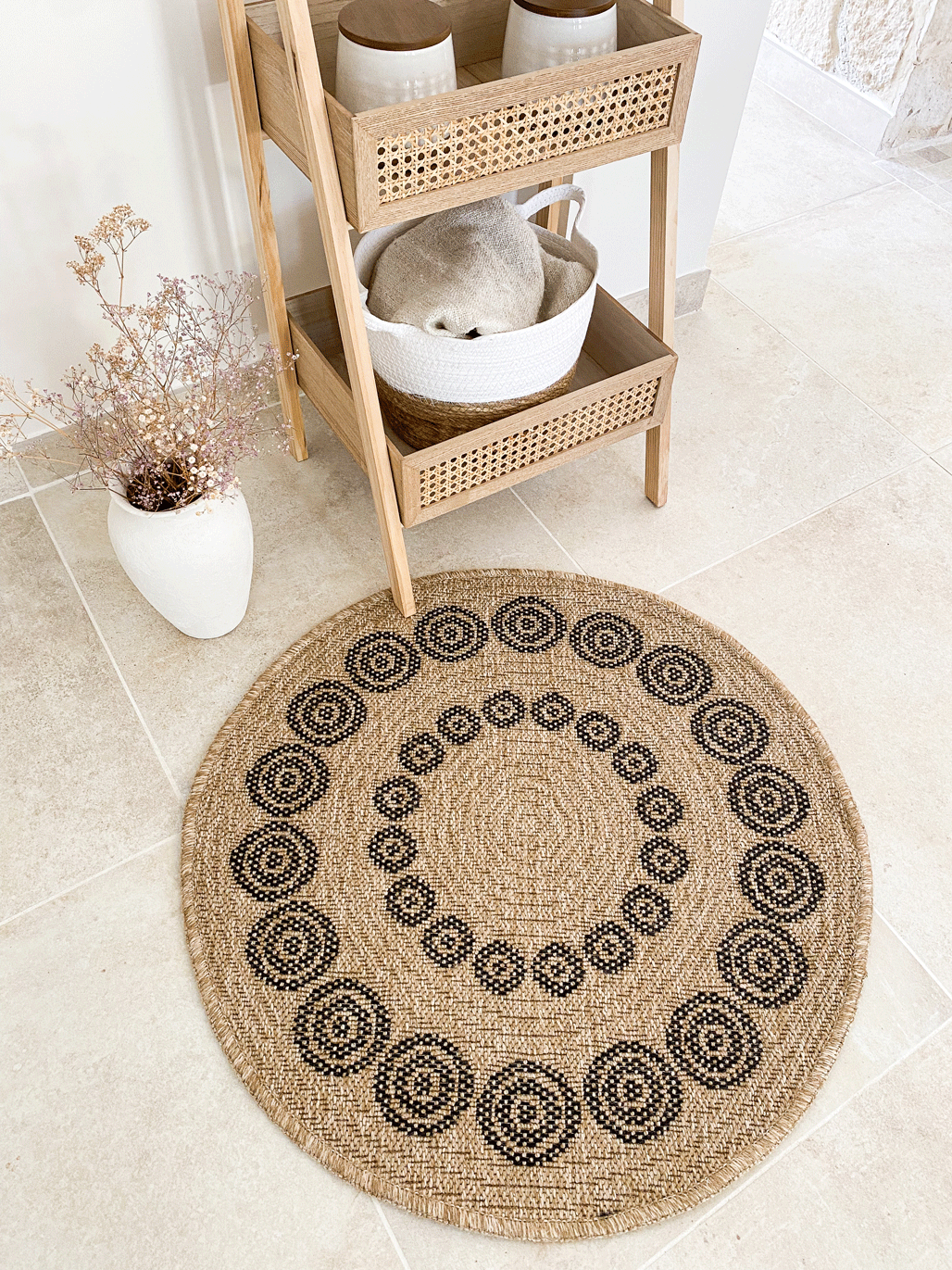 Nature - Tapis D'Intérieur/Extérieur - Polypropylène - Noir