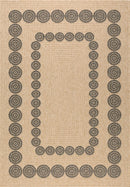 Tapis Aspect Jute - Motif Jute - Noir - Intérieur / Extérieur