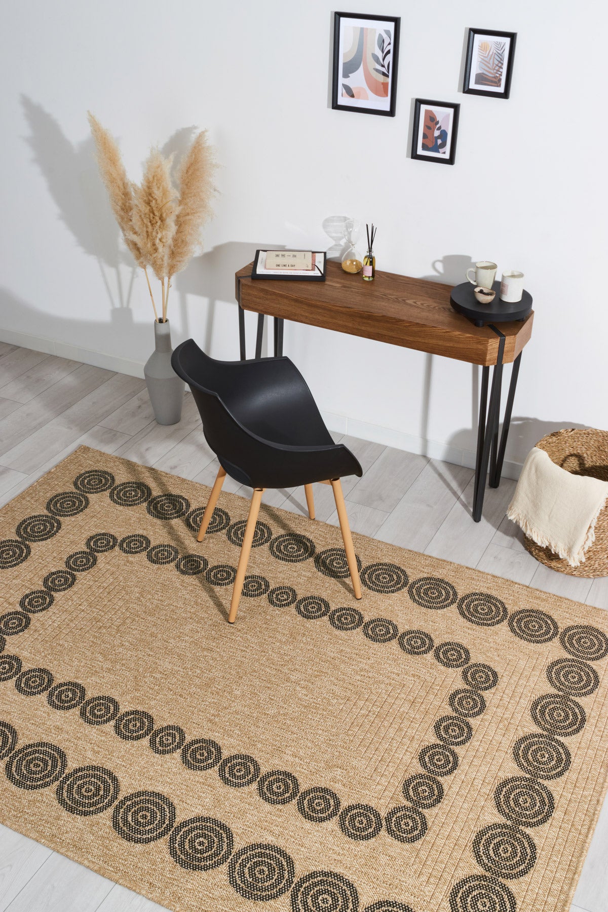 Nature - Tapis D'Intérieur/Extérieur - Polypropylène - Noir
