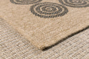 Tapis Aspect Jute - Motif Jute - Noir - Intérieur / Extérieur
