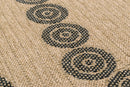 Tapis Aspect Jute - Motif Jute - Noir - Intérieur / Extérieur
