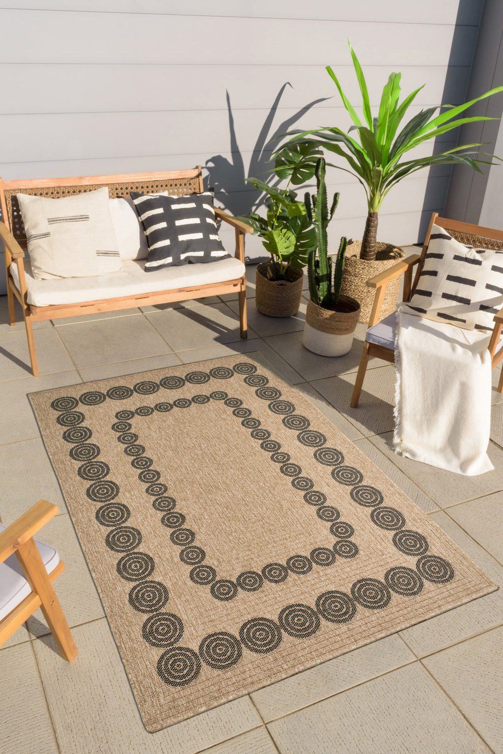 Nature - Tapis D'Intérieur/Extérieur - Polypropylène - Noir