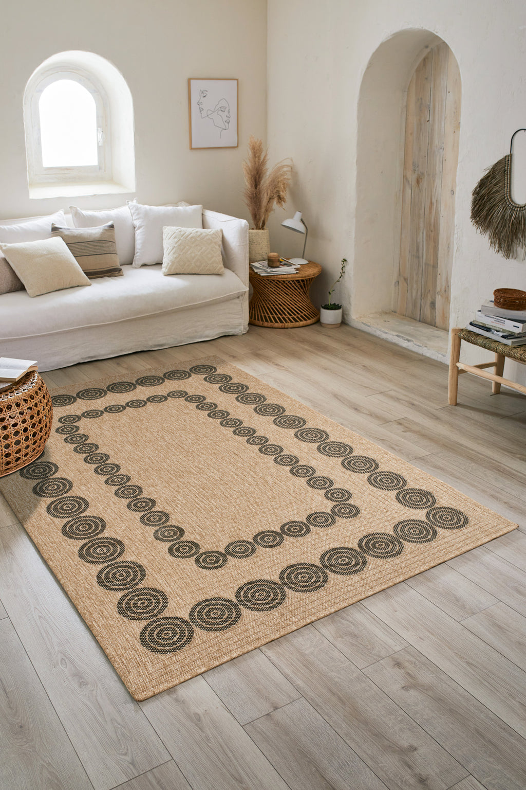 Nature - Tapis D'Intérieur/Extérieur - Polypropylène - Noir