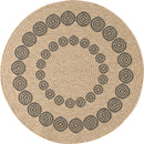 Tapis Aspect Jute - Motif Jute - Noir - Intérieur / Extérieur