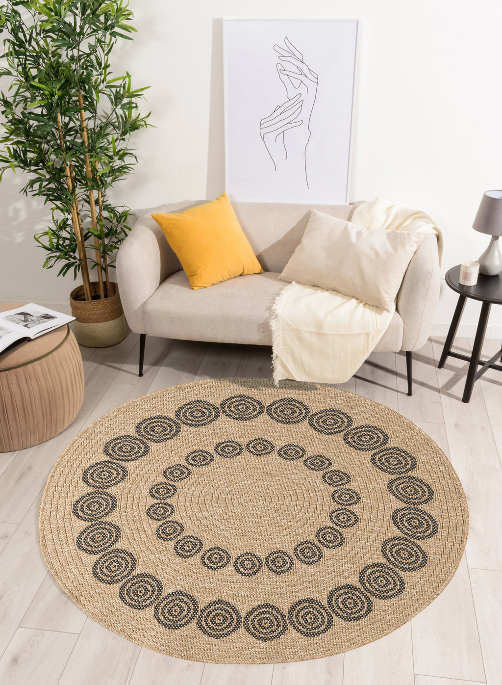 Nature - Tapis D'Intérieur/Extérieur - Polypropylène - Noir