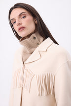 Natacha Buttoned High Neck - Cream Beige - Women
