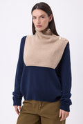 Natacha Buttoned High Neck - Cream Beige - Women