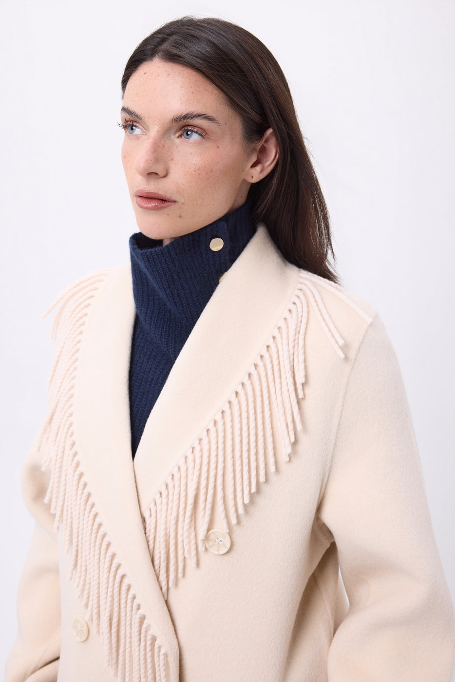 Cuello alto con botones Natacha - Azul marino - Mujer