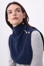 Cuello alto con botones Natacha - Azul marino - Mujer
