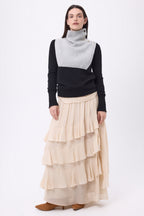 Natacha Buttoned High Neck - Light Grey - Women