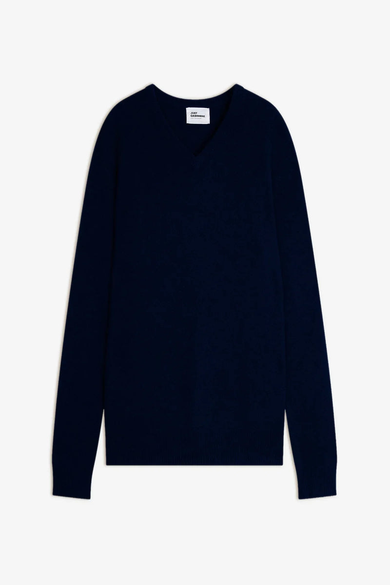 Pull Col V 4 Fils - Nathan - Navy