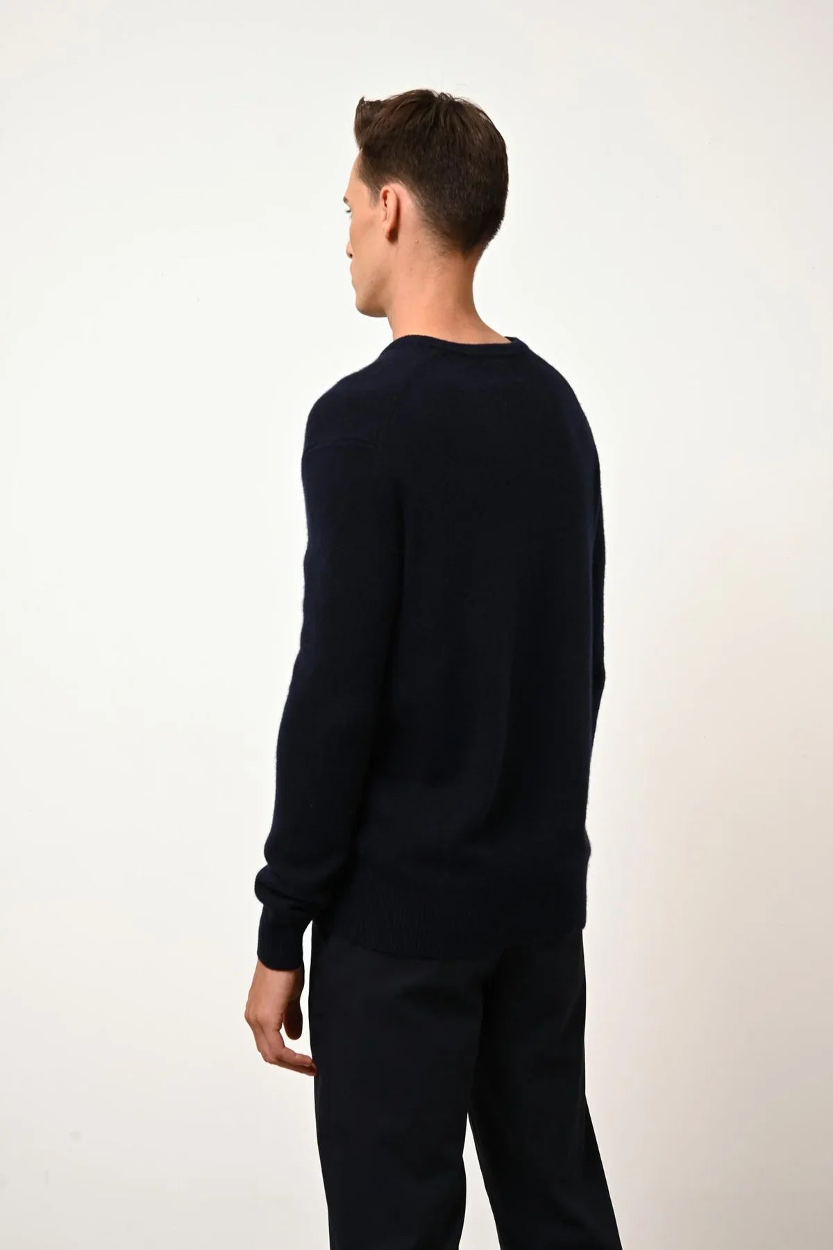 Pull Col V 4 Fils - Nathan - Navy