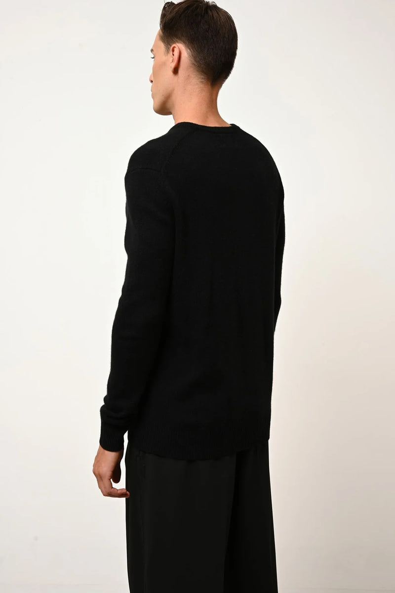 Pull Col V 4 Fils - Nathan - Noir