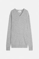 Pull Col V 4 Fils - Nathan - Nuage Chiné