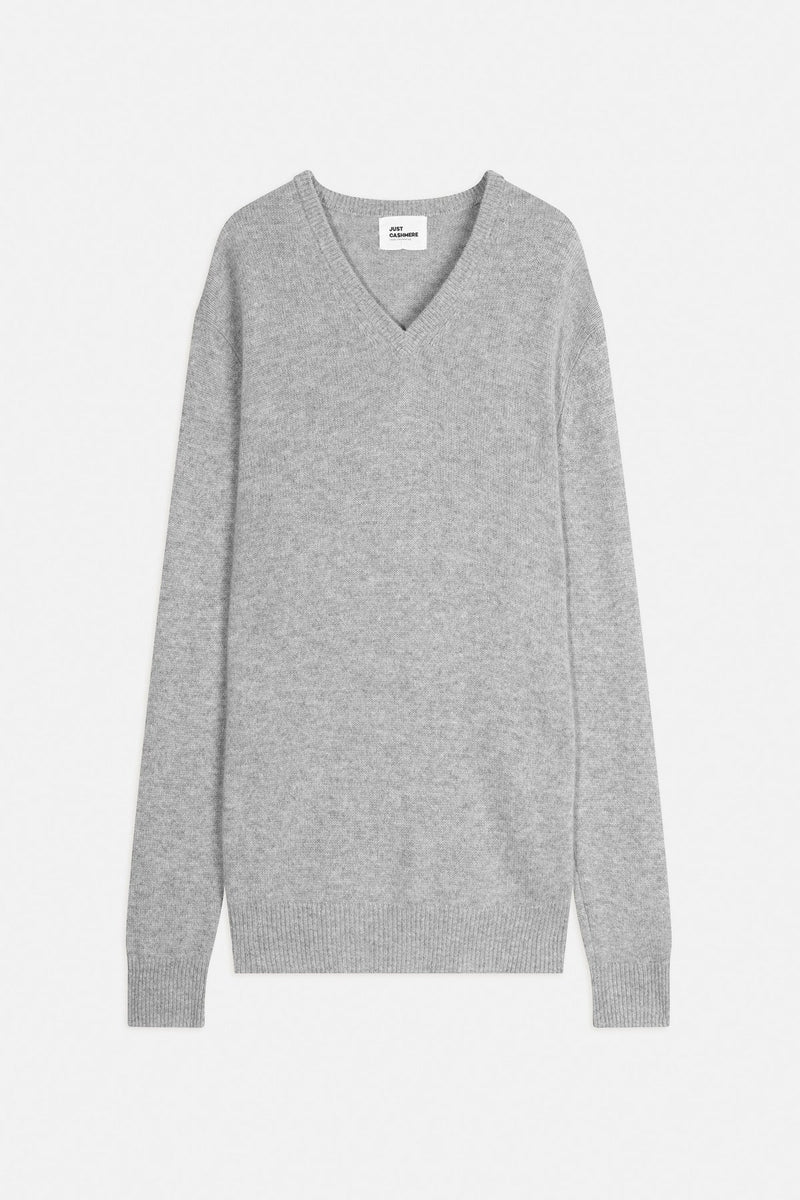 Pull Col V 4 Fils - Nathan - Nuage Chiné