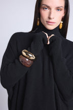 Jersey Cuello Vuelto Poncho Naya - Negro - Mujer