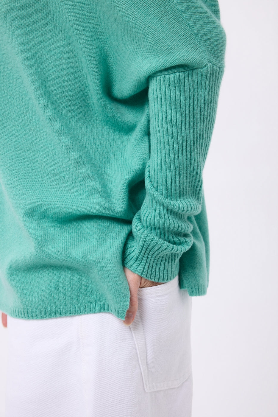 Pull Col Roule Poncho Naya - Vert Pastel - Femme