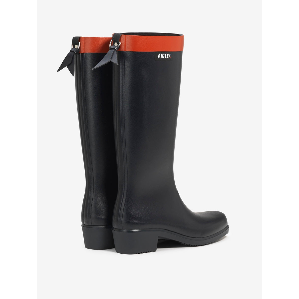 Botas de caña alta azul marino para mujer