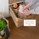 Corbeille De Conservation Amovible 2-En-1 En Coton Bio Et Jute - Beige