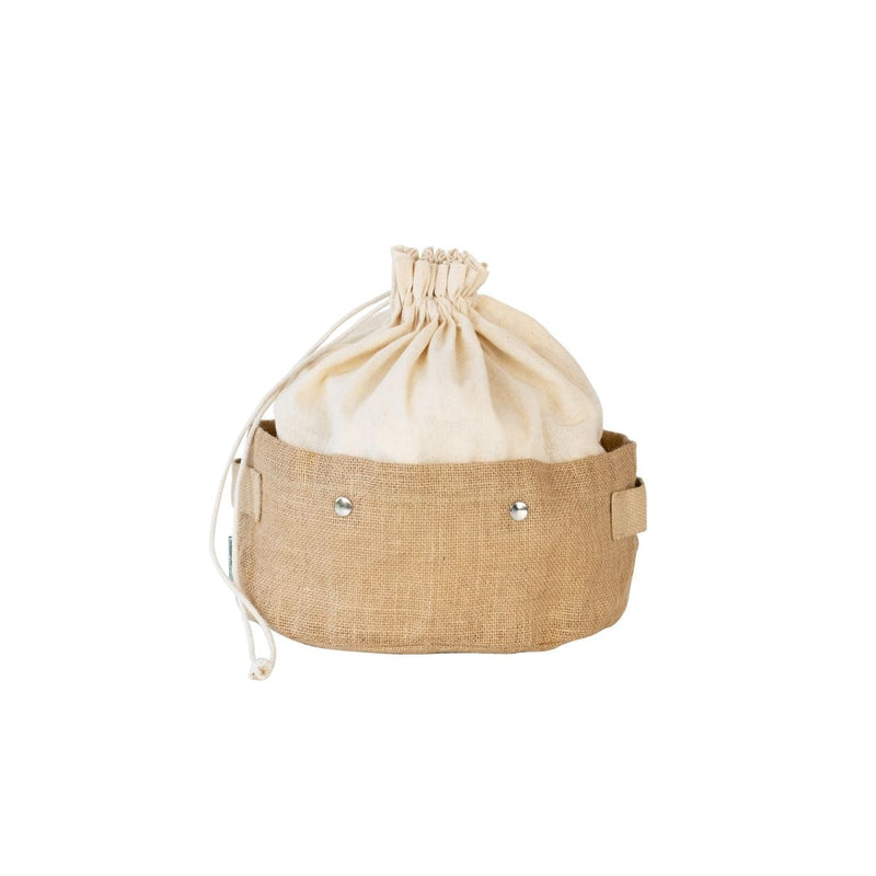Corbeille De Conservation Amovible 2-En-1 En Coton Bio Et Jute - Beige