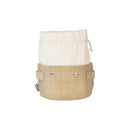 Corbeille De Conservation Amovible 2-En-1 En Coton Bio Et Jute - Beige