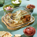 Boîte À Fromage En Verre Et Bambou - Transparent