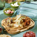 Boîte À Fromage En Verre Et Bambou - Transparent