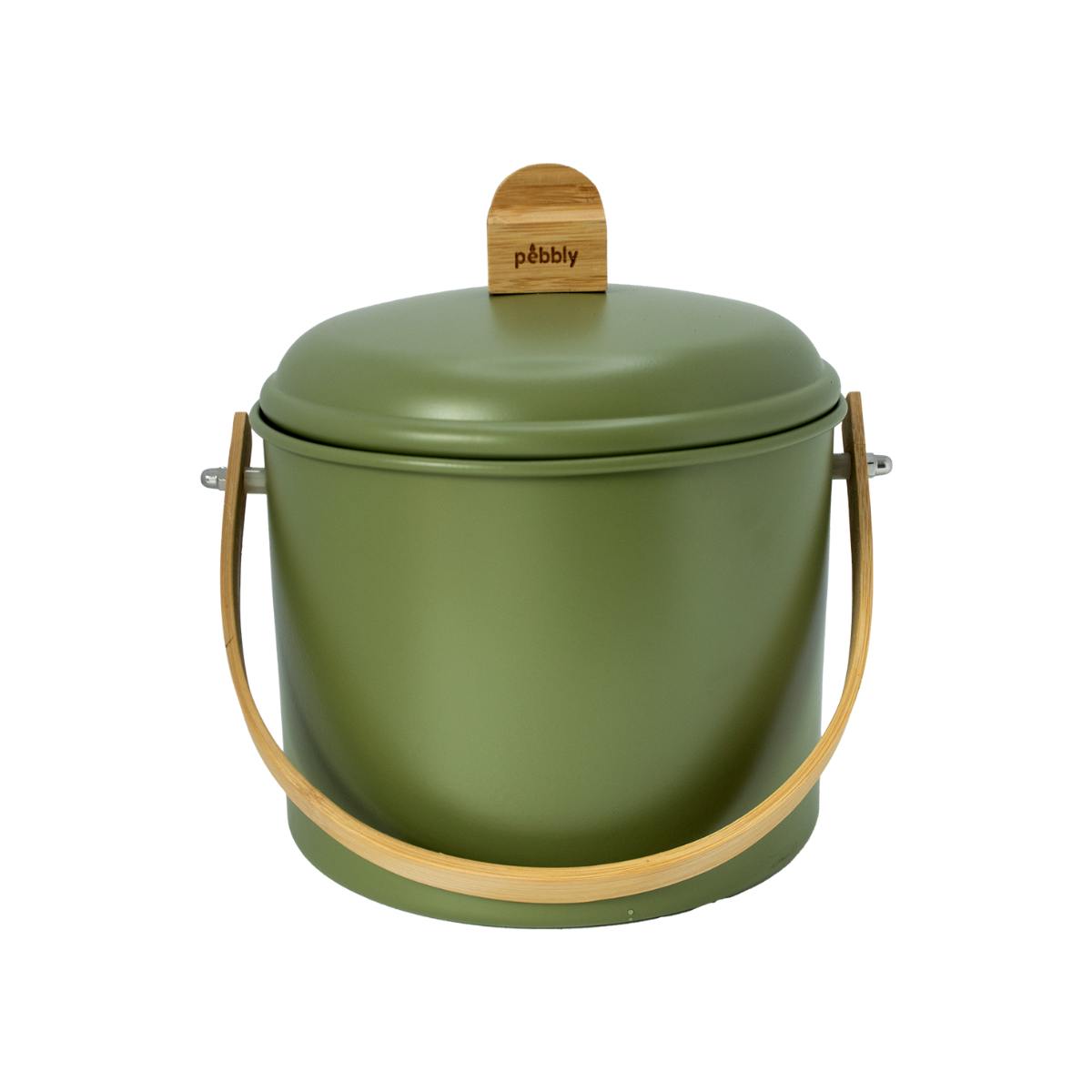 Seau À Compost D'Intérieur En Acier Avec Filtre À Charbon Anti-Odeurs - 3,5 L - Olive