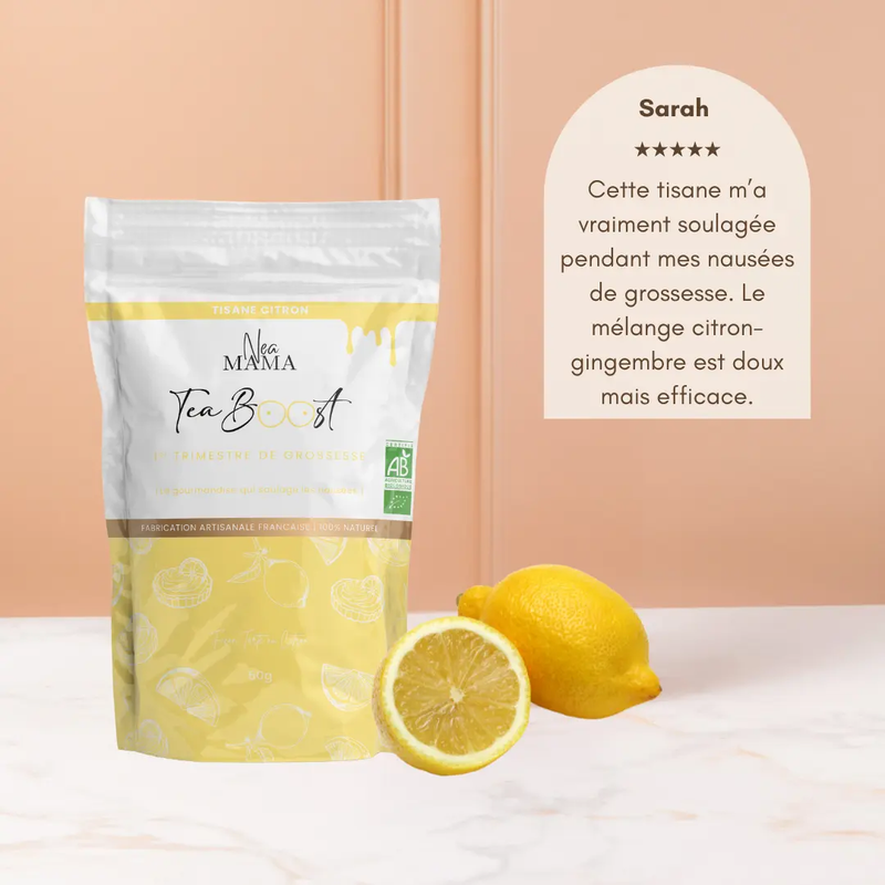 Teaboost Tarte au citron bio - Grossesse NEA MAMA